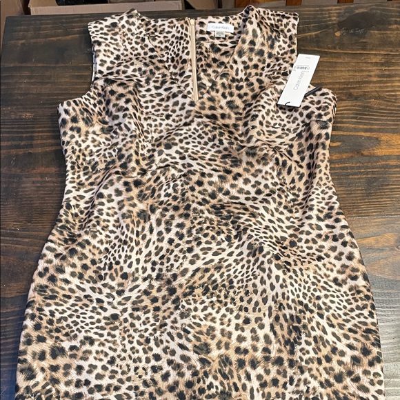 Calvin Klein Leopard Print Midi Dress - Picture 11 of 11
